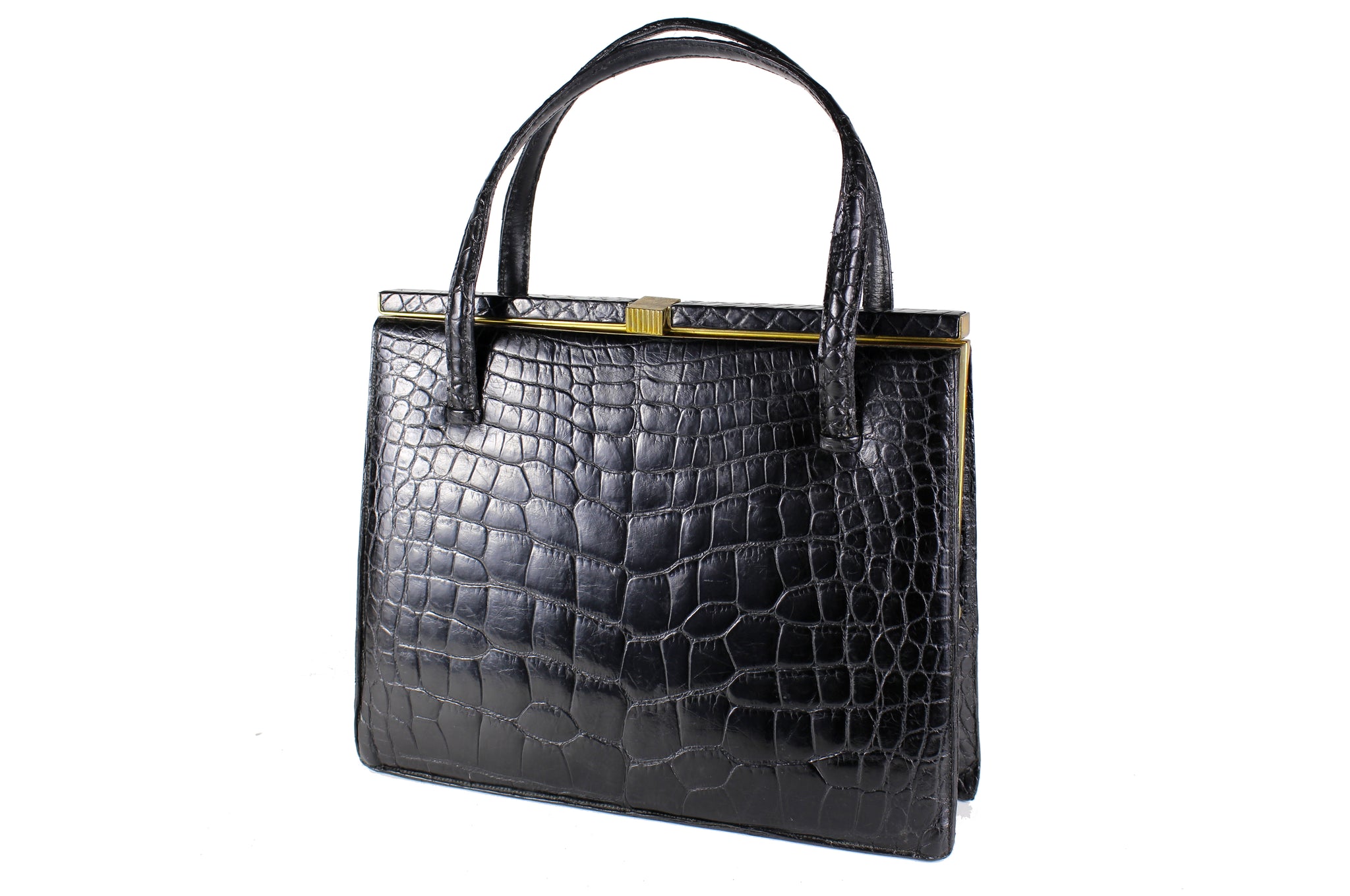 Cognac Leather Crossbody Alligator Handbag Purse – Yoder Leather Company