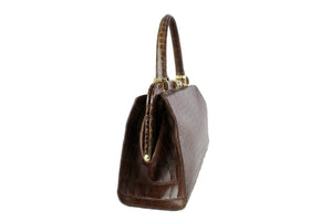 HENRY MORGAN & COMPANY Ltd. brown crocodile skin handbag