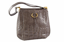 COMTESSE gray crocodile skin handbag