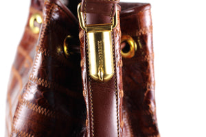 Bol-Perdix patchwork crocodile skin handbag