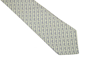 HERMÈS salmon light green silk tie