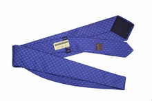 HERMÈS anchor blue heavy silk tie