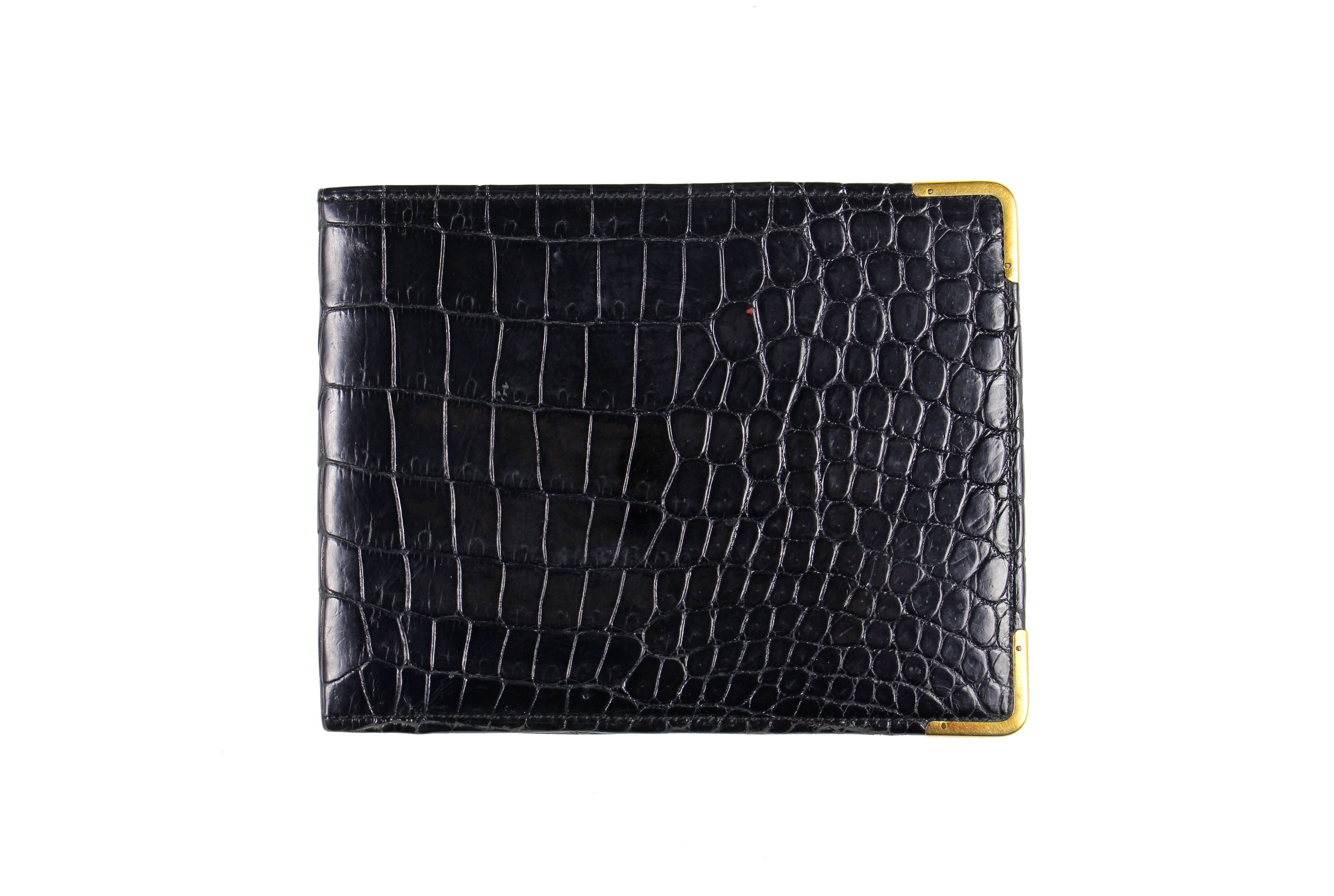 CHARLES CLEMENTS black crocodile skin wallet – Vintage Carwen
