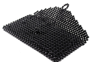 Black faceted beaded handbag