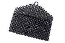 Black faceted beaded handbag