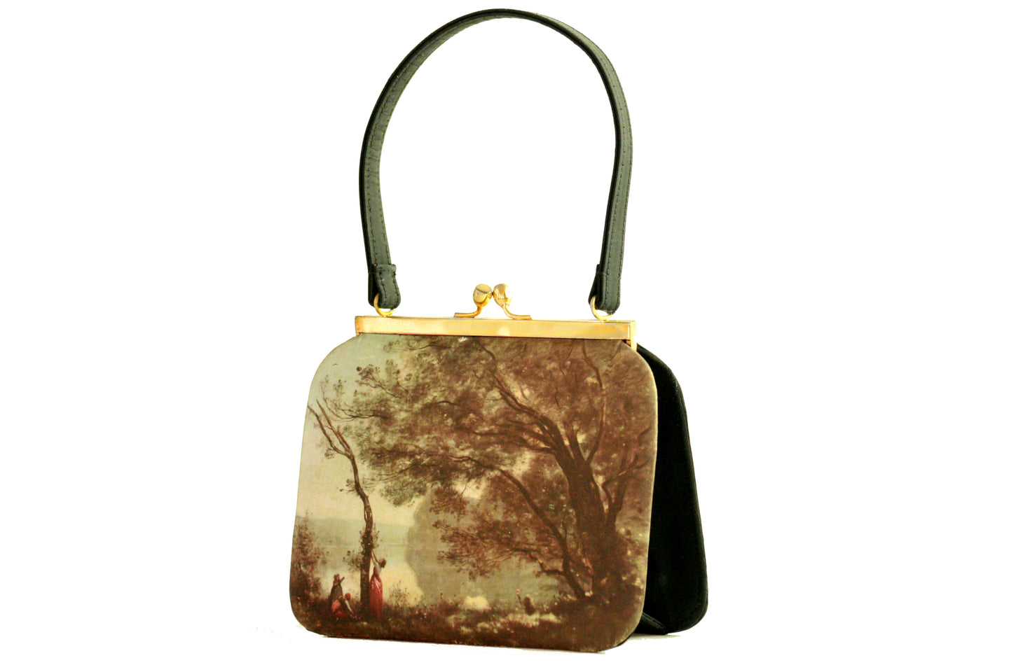 Silk screen print frame handbag