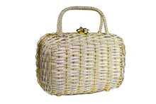 KORET woven golden and silver metal handbag