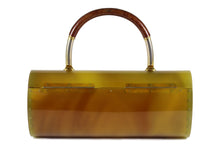 MAGDA caramel color lucite handbag