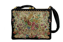LOEWE petit point purse with enamel embellished frame
