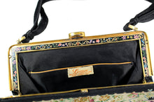 LOEWE petit point purse with enamel embellished frame