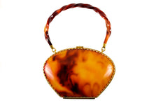 Lucite vanity purse shell tortoiseshell finish