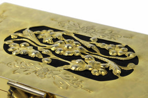 Gold filigree metal vanity purse