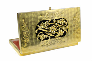 Gold filigree metal vanity purse
