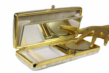 Marbre white vanity purse cluth