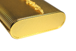 COBLENTZ embossed golden metal clutch