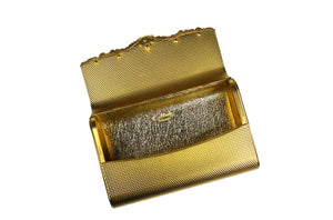 COBLENTZ embossed golden metal clutch