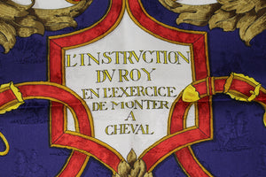 HERMÈS scarf “L'instruction du Roy” by Henri d'Origny