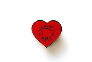 HERMÈS heart scarf ring mini coeur laque