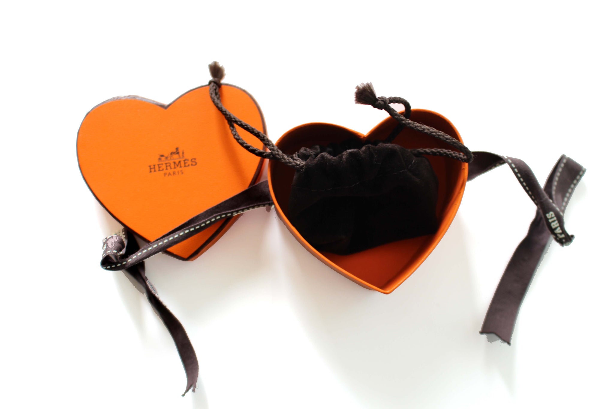 Hermès Coeur Laque Scarf Ring & Heart-Shaped Pocket Square - BAGAHOLICBOY