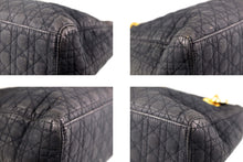 CHRISTIAN DIOR black cannage microfibre Lady Dior bag