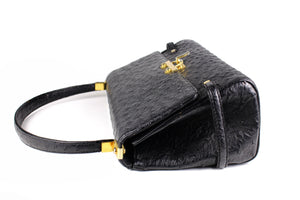 LOEWE black ostrich skin handbag