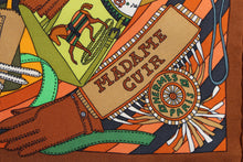 HERMÈS gavroche “Madame Cuir” by Pierre Marie, pocket square