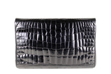 “i Santi” Black crocodile skin briefcase bag