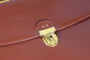 LOEWE brown leather briefcase