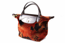 LONGCHAMP Le Pliage velvet burgundy handbag