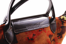 LONGCHAMP Le Pliage velvet burgundy handbag