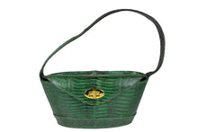 DEITSCH green lizard skin handbag