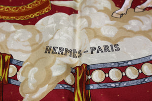 HERMÈS scarf “Cavaliers des Nuages” by Jean-Christophe Donnadieu