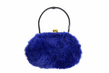 MORRIS MOSKOWITZ blue fur purse