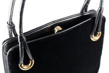 LOEWE black velvet frame bag