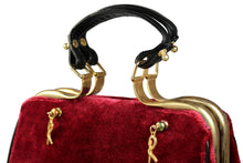 ROBERTA DI CAMERINO red velvet caravel handbag