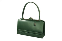 STRAETER "LITE ON" green leather handbag