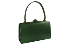 STRAETER "LITE ON" green leather handbag