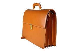 LOEWE tan leather executive briefcase