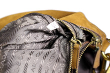 PRADA brown suede hobo shoulder bag