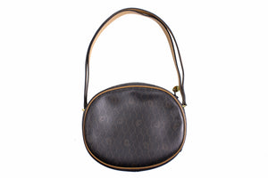 CHRISTIAN DIOR honeycomb canvas circular handbag