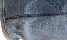 BALENCIAGA blue leather City bag
