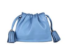 LOEWE Flamenco turquoise leather shoulder mini bag