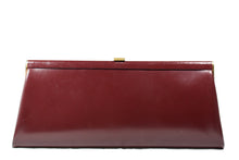 LOEWE burgundy leather clutch