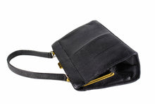 Black lizard skin handbag