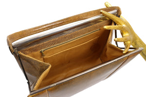 Large calcutta lizard skin handbag