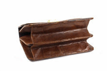 Small STERLING brown lizard handbag