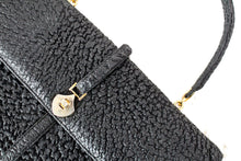LOEWE black shark skin leather handbag
