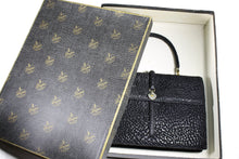 LOEWE black shark skin leather handbag