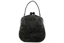 Large MORRIS MOSKOWITZ gray fur handbag