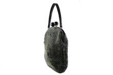 Large MORRIS MOSKOWITZ gray fur handbag